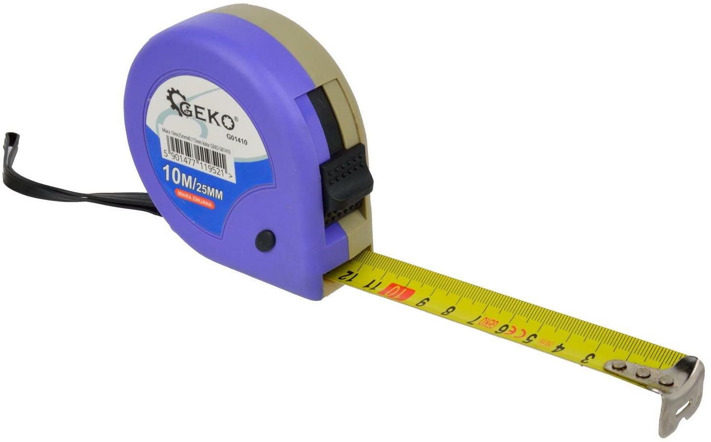 GEKO zvinovací meter 10 m × 25 mm Zvinovací meter