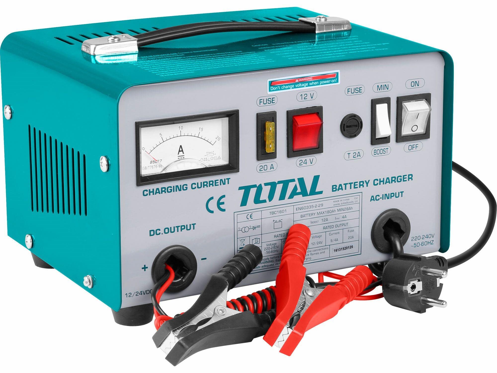 TOTAL-TOOLS Autonabíjačka, 28 – 180 Ah, Boost funkce Nabíjačka...