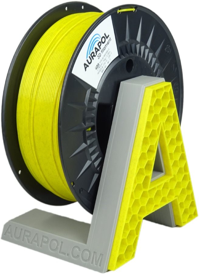 AURAPOL PLA 1,75 mm 1 kg, sárga márvány Filament