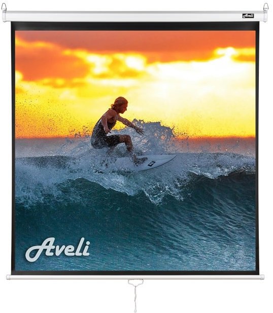 AVELI Aufrollbare Leinwand 72" (1:1) Projektionsleinwand