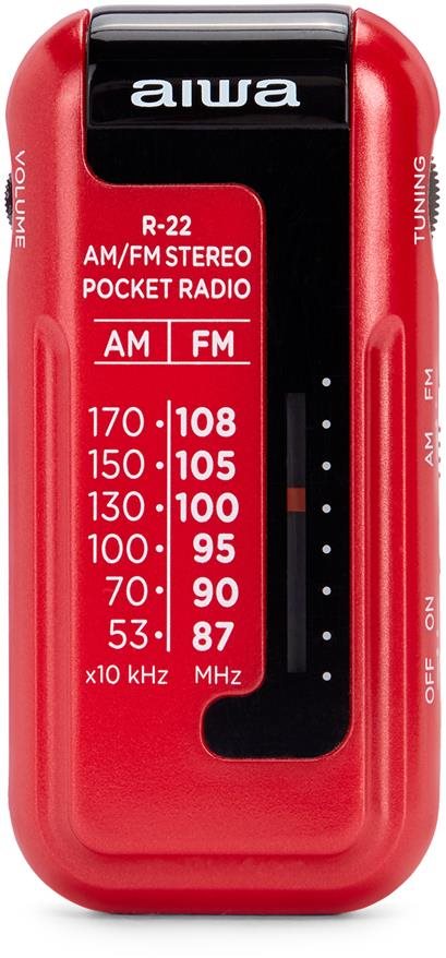 AIWA Prenosné vreckové rádio so slúchadlami do uší R-22RD Rádio