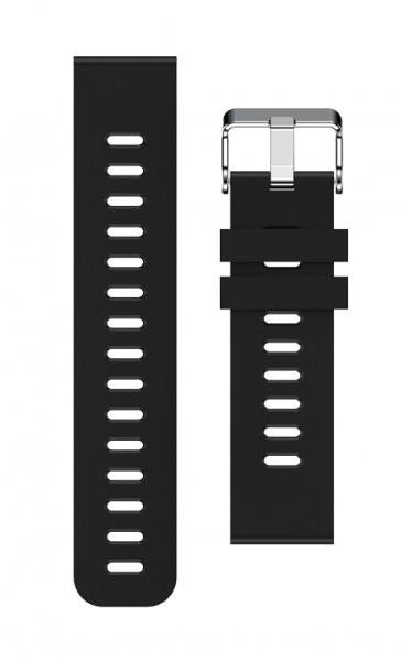 Alligator Watch 20mm Silicone Strap, Black Watch Strap