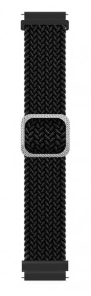 Aligator Watch 20 mm textilný remienok čierny Remienok na hodinky
