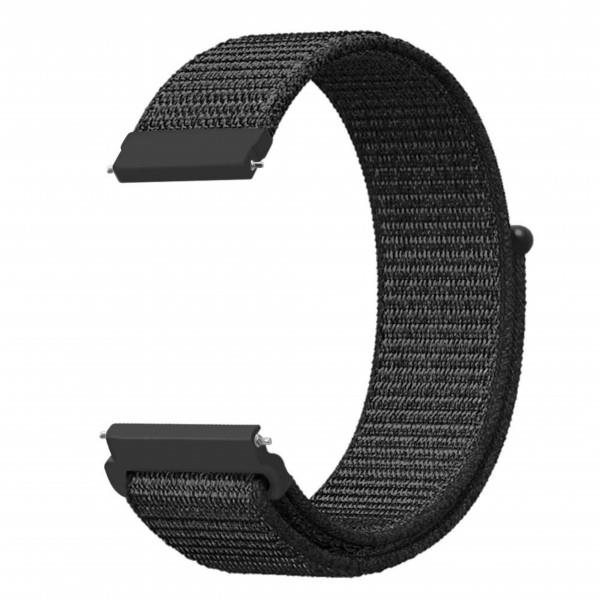 Alligator Watch 20mm Nylon Strap, Black Watch Strap