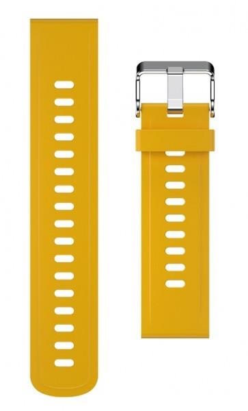 Bracelet 22mm en silicone jaune moutarde pour Montre Alligator...