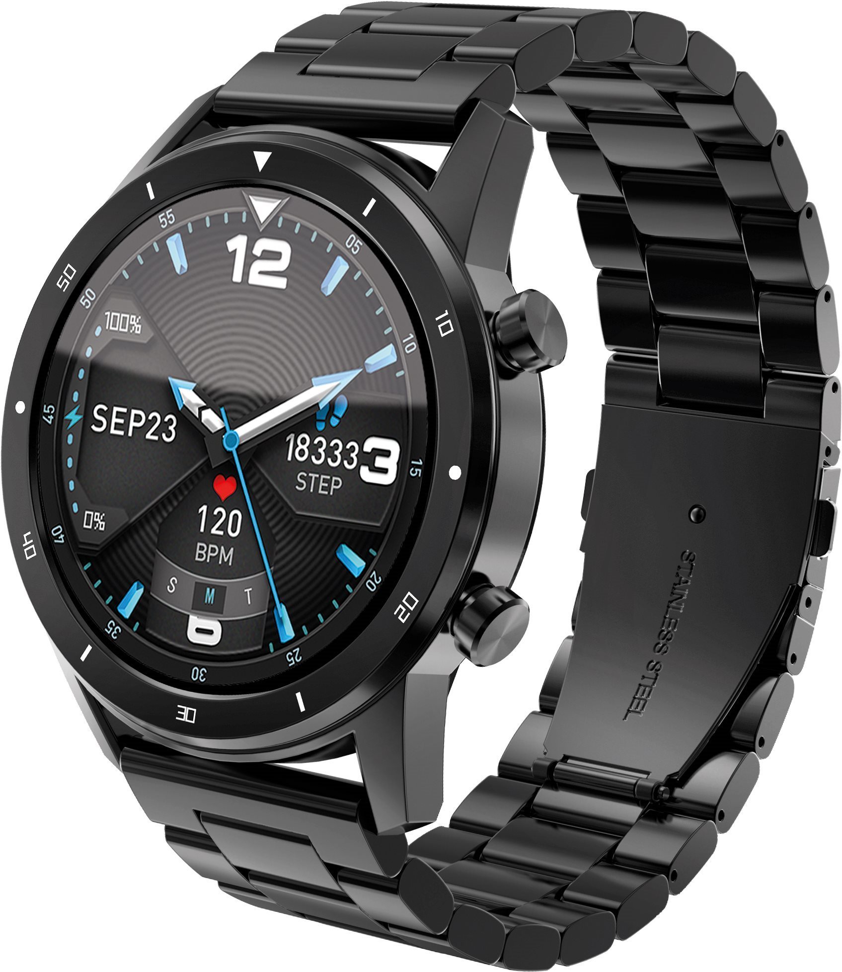 Montre en alligator PRO (Y80), noir Montre connectée