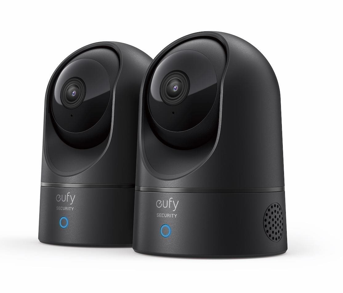 Anker Eufy Indoor Cam 2K Pan & Tilt 2 pack Noir Caméra IP