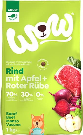 WOW Hovädzie Adult 1 kg Minis Granuly pre psov