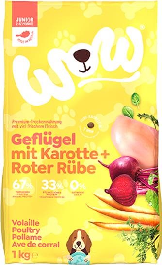WOW Hydina Junior 1 kg Minis Granule pre šteniatka
