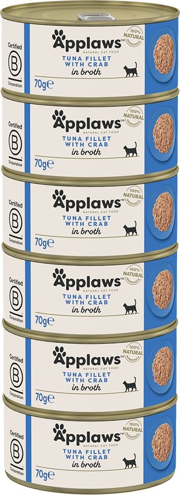 Applaws konzerva Tuniak s krabom 6× 70 g Konzerva pre mačky