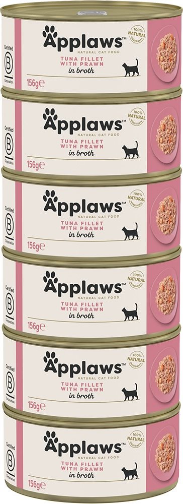 Applaws konzerva Tuniak s krevetami 6 × 156 g Konzerva pre mačky