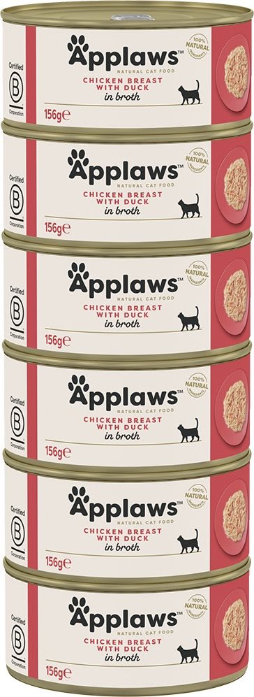 Applaws konzerva Kuracie prsia s kačacím 6 × 156 g Konzerva pre mačky