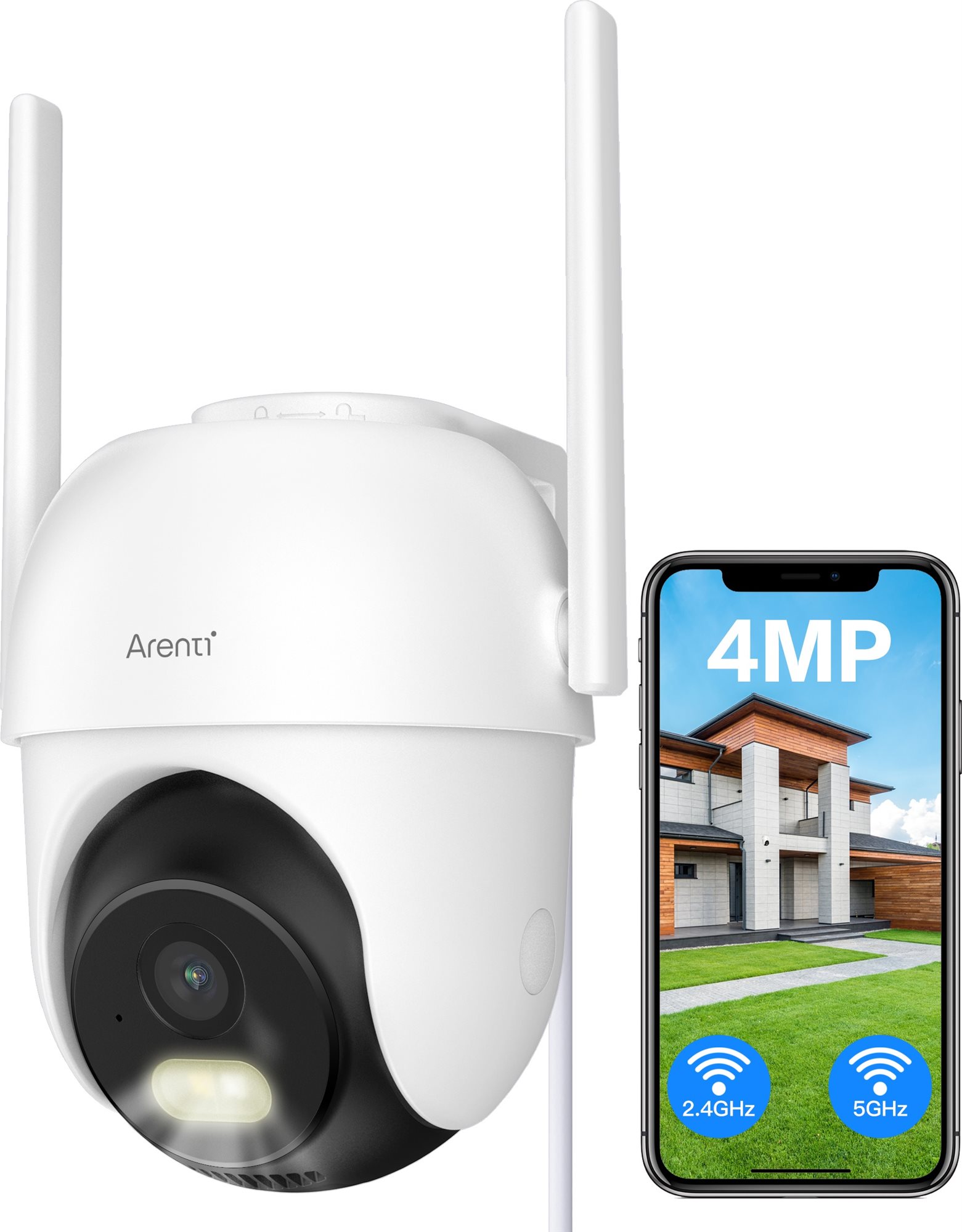 ARENTI Outdoor Wi-Fi  4MP/2.5K Pan-Tilt Camera IP kamera