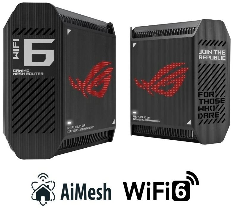 ASUS ROG Rapture GT6 (2-pack, Black) WiFi rendszer