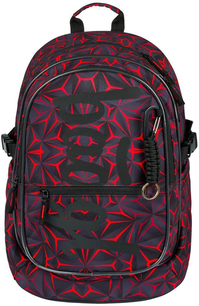 Baagl Školský batoh Core Red Polygon Školský batoh