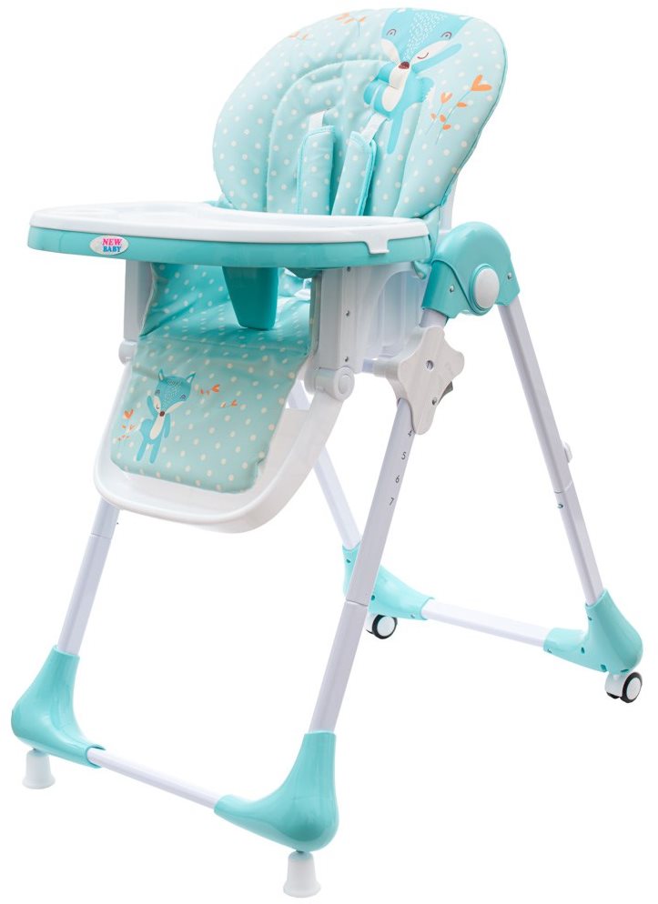 New Baby Jedálenská stolička Minty Fox Stolička na kŕmenie