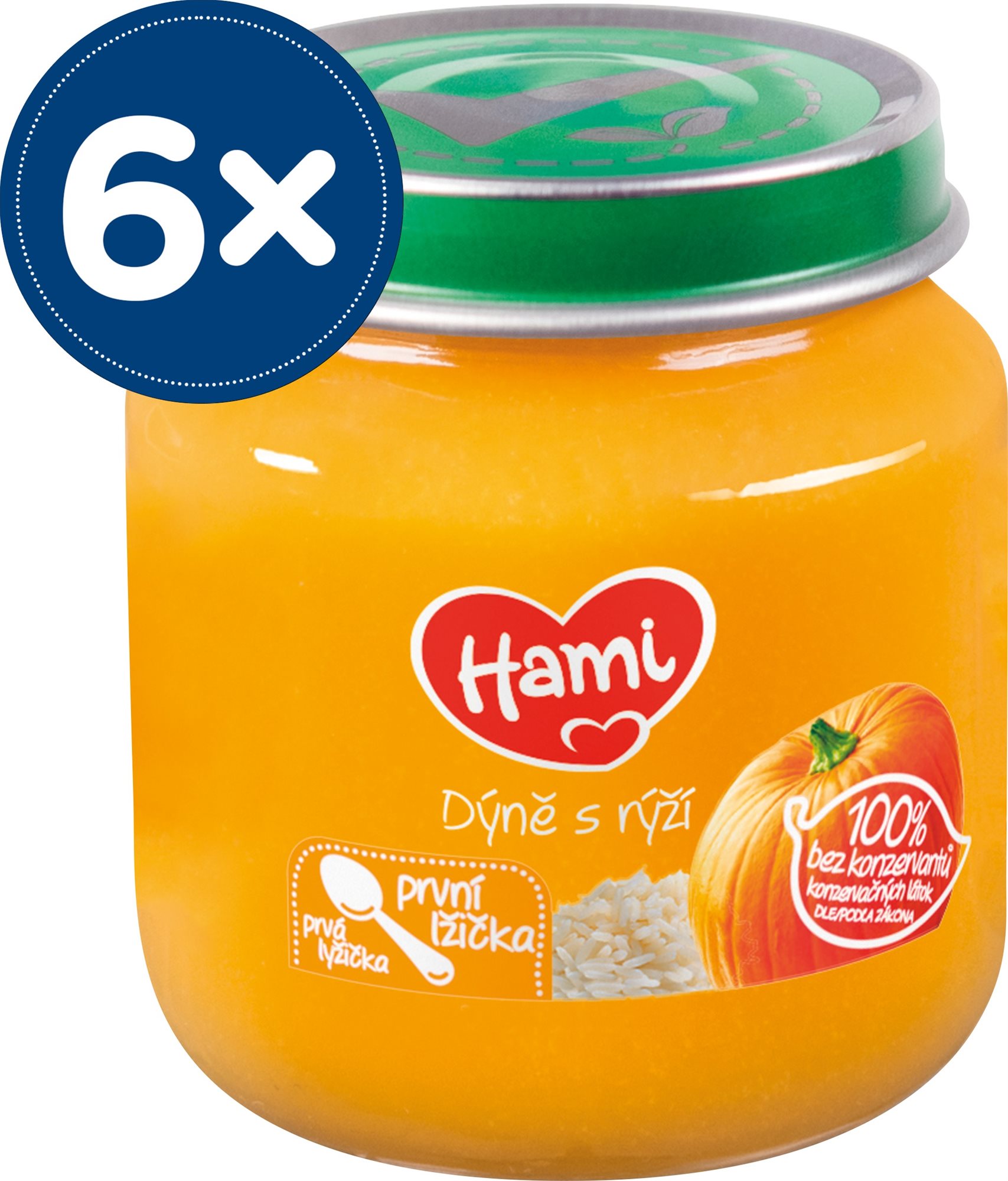 Hami První lžička Dýně s rýží 6× 125 g Příkrm