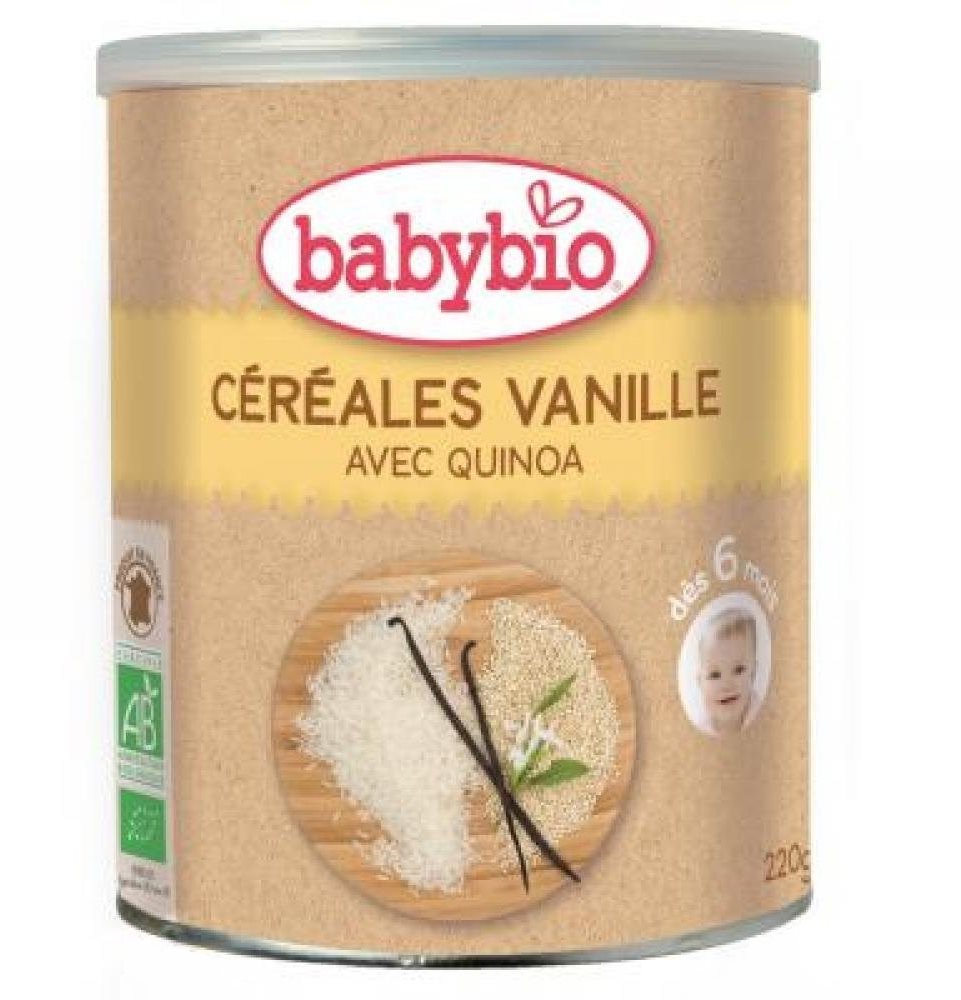 BABYBIO Rýžová kaše s quinou a vanilkou 220 g Nemléčná kaše