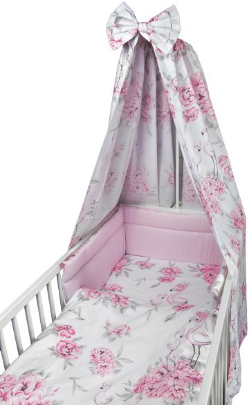 COSING 4D sada obliečok COMFORT – Pivonky s plameniakmi ružová...