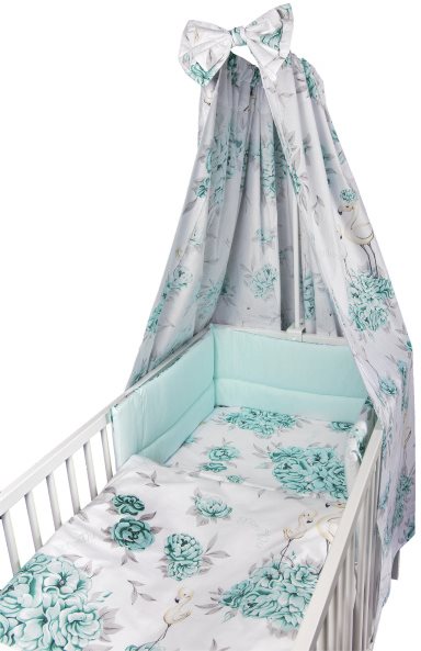 COSING 4D sada obliečok COMFORT – Pivonky s plameniakmi mätová...