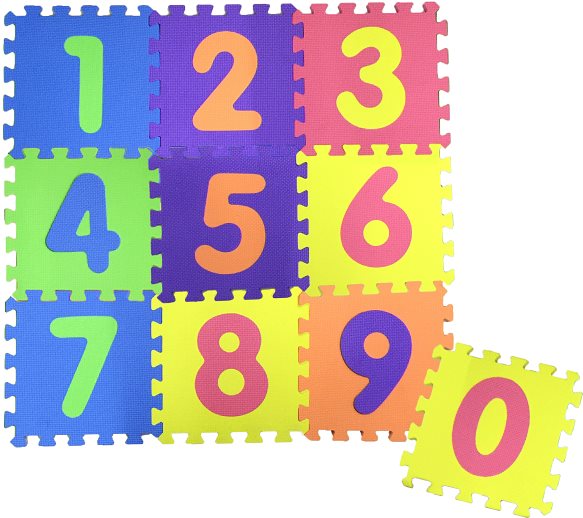 COSING EVA Puzzle podložka – Čísla (10 ks) Penové puzzle