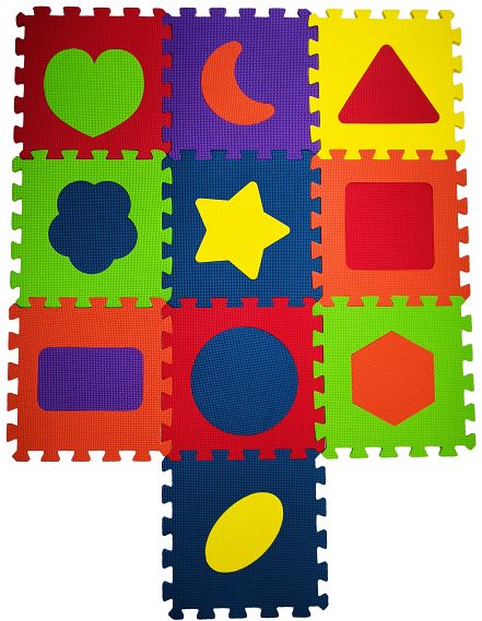 COSING EVA Puzzle podložka – Tvary (10 ks) Penové puzzle
