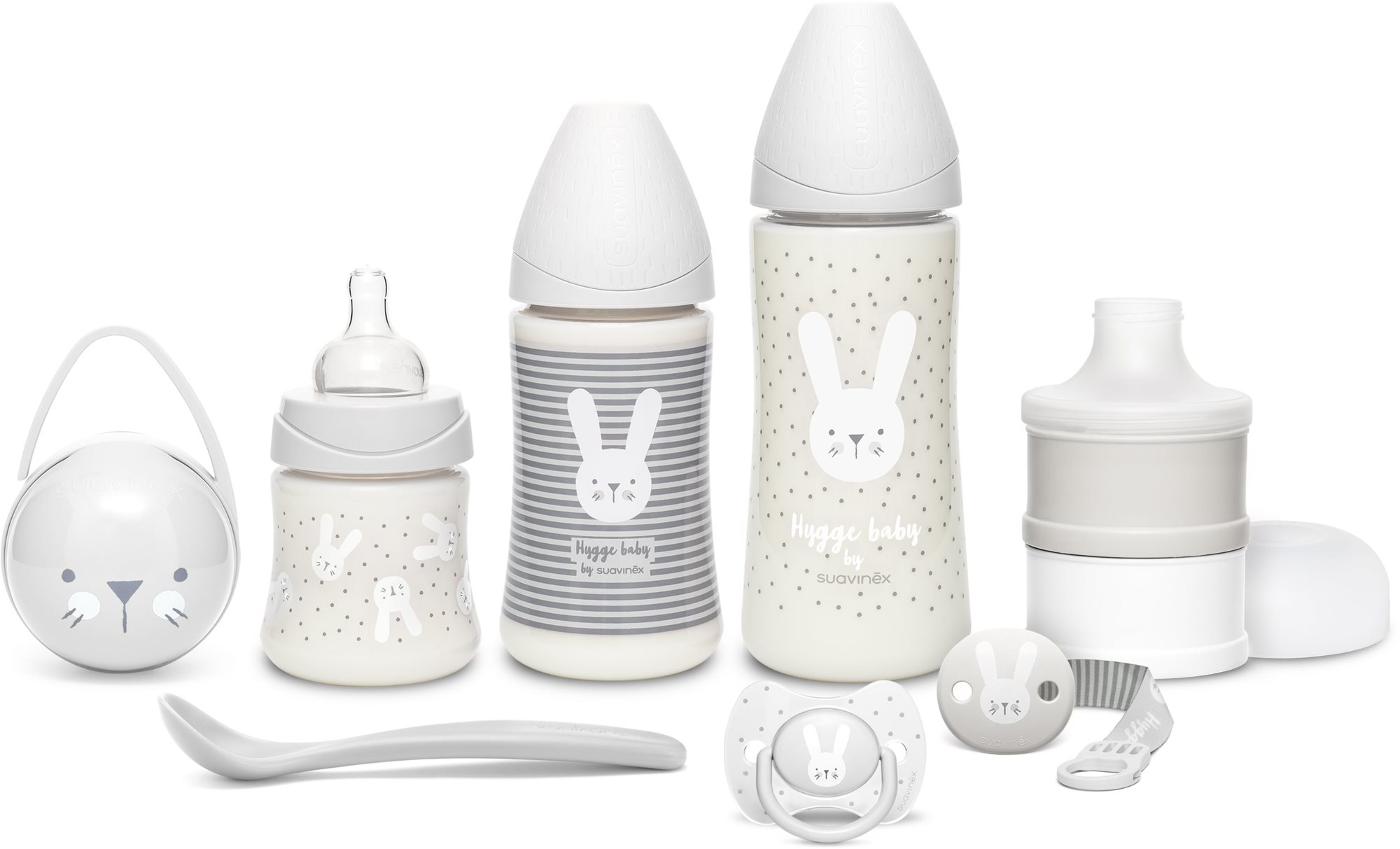 SUAVINEX Hygge újszülött szett Welcome - szürke Ajándék szett