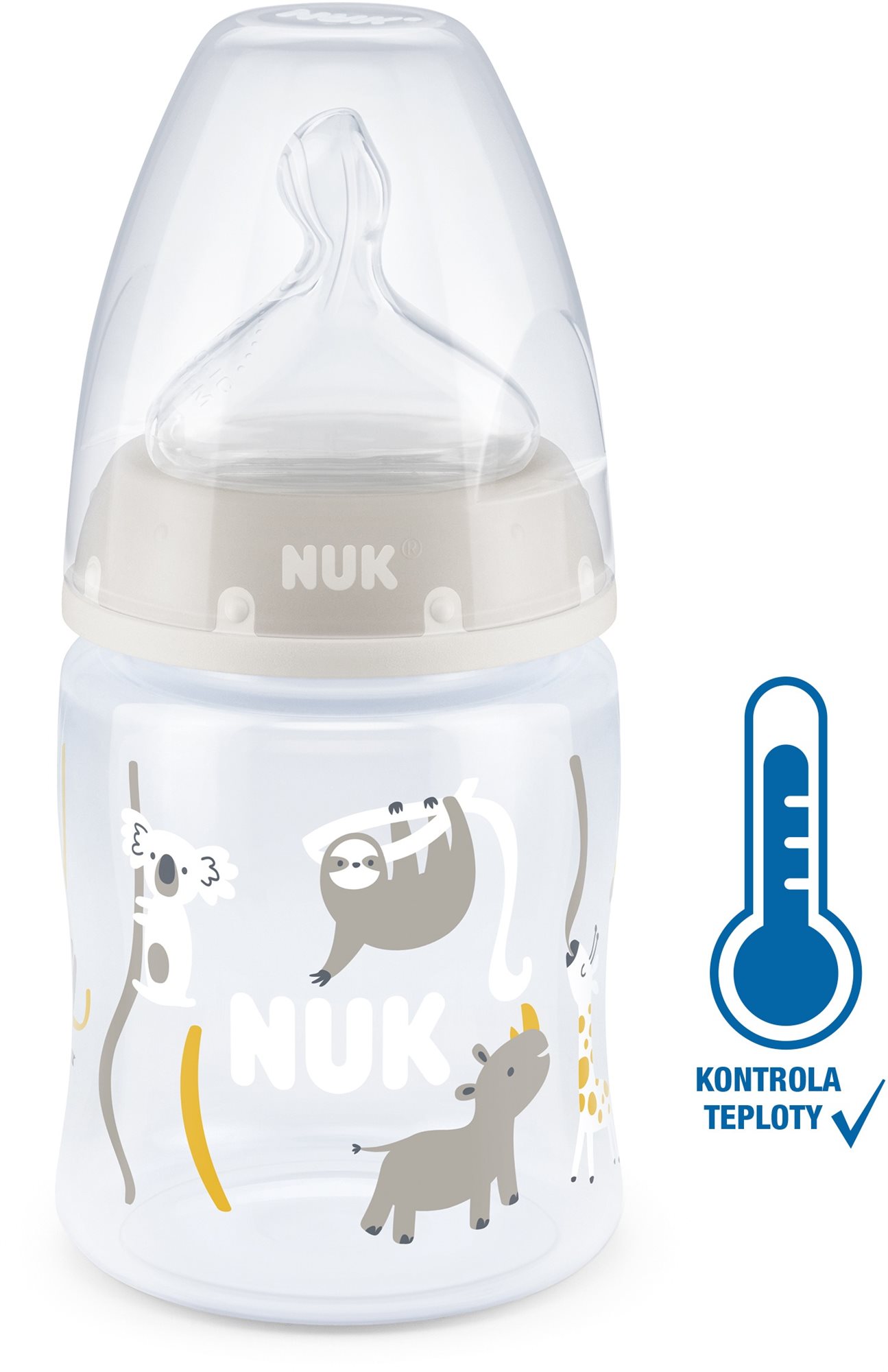 NUK FC+ Fľaša s kontrolou teploty 150 ml béžová Dojčenská fľaša