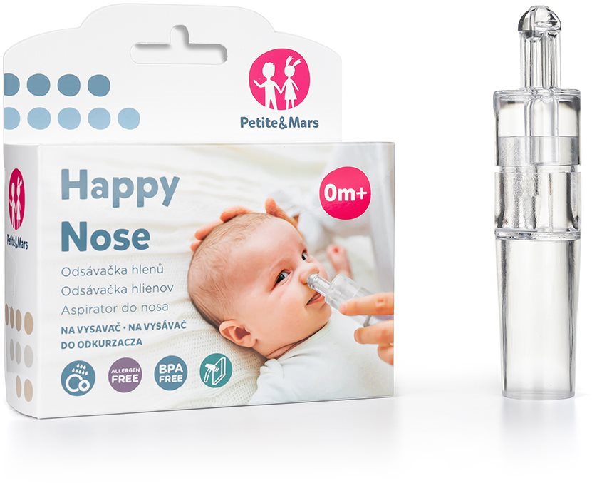 Petite&Mars Happy Nose 0m+ Odsávačka hlienov