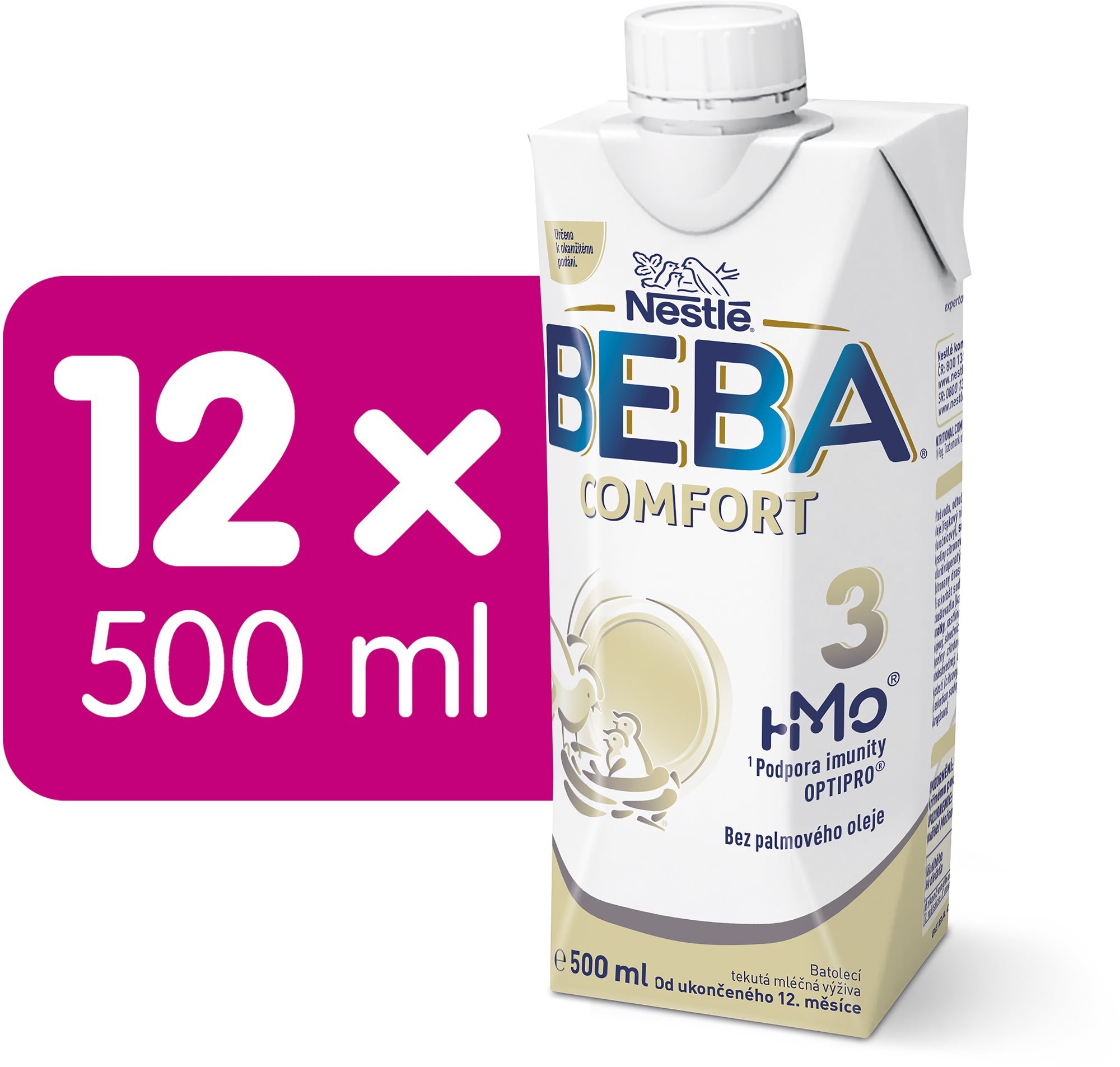 BEBA COMFORT 3 HM-O Liquid 12× 500 ml Tekuté dojčenské mlieko