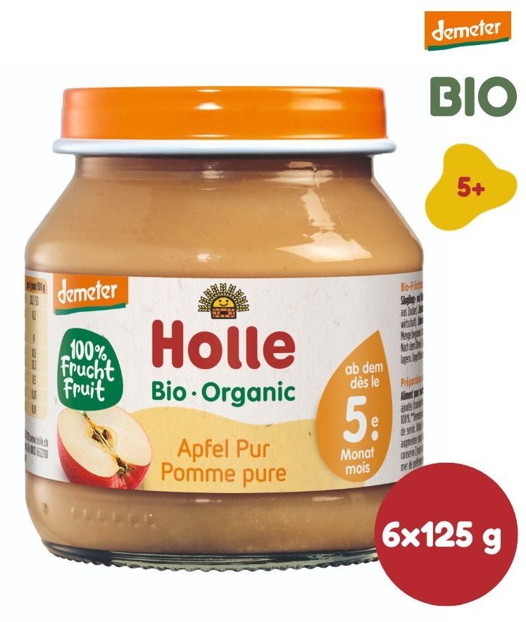 Holle bio 100 % jabĺčko 6 ks Príkrm