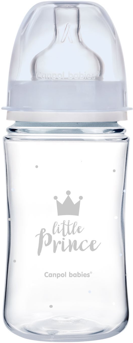 Canpol babies ROYAL BABY 240 ml modrá Dojčenská fľaša