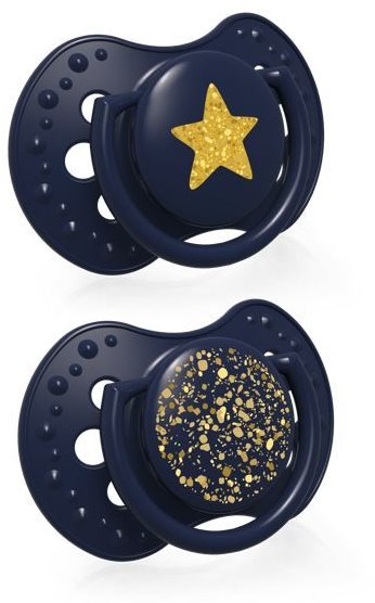LOVI Cumlík Stardust 0 – 3 m 2 ks Blue Cumlík