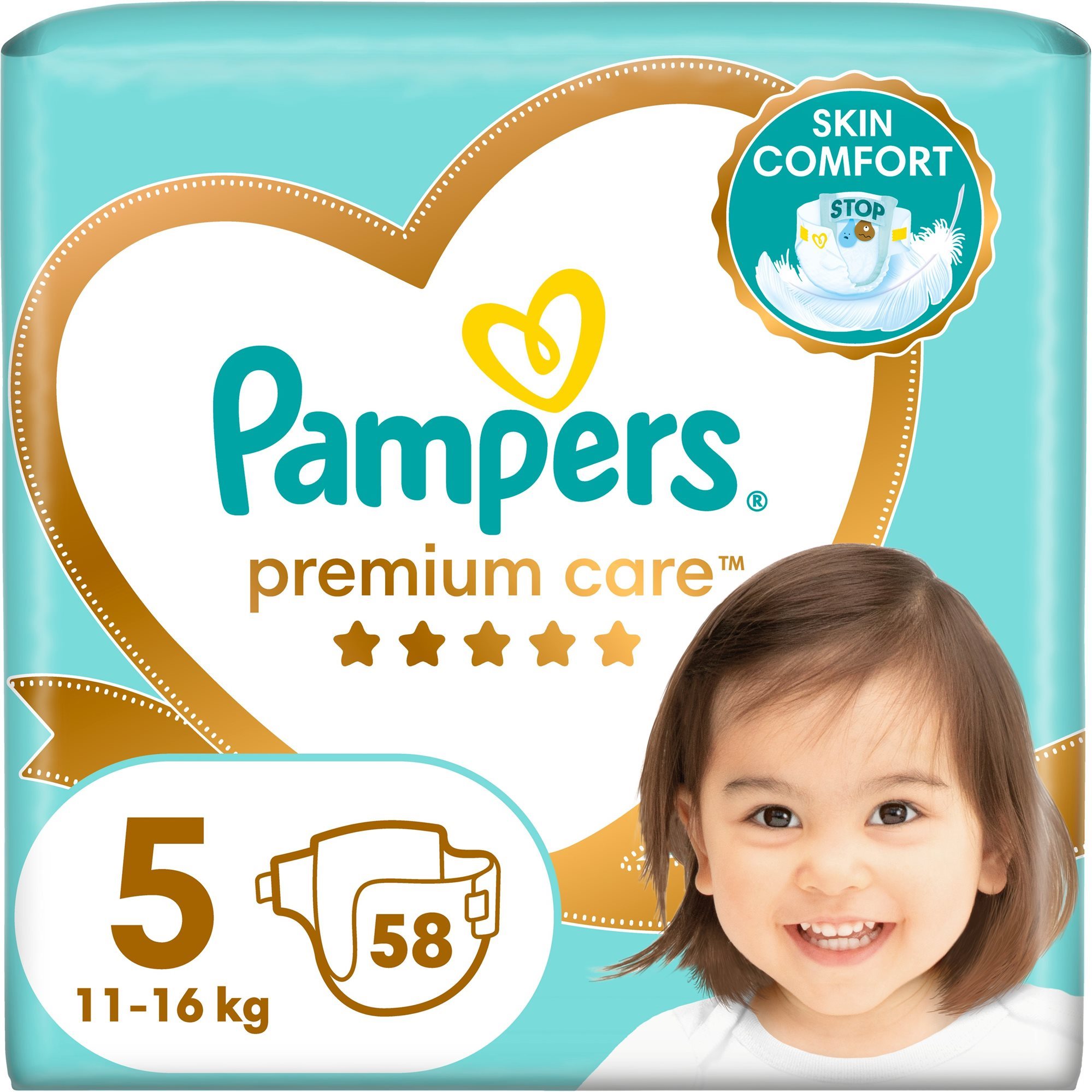 PAMPERS Premium Care vel. 5 (58 ks) Jednorázové pleny