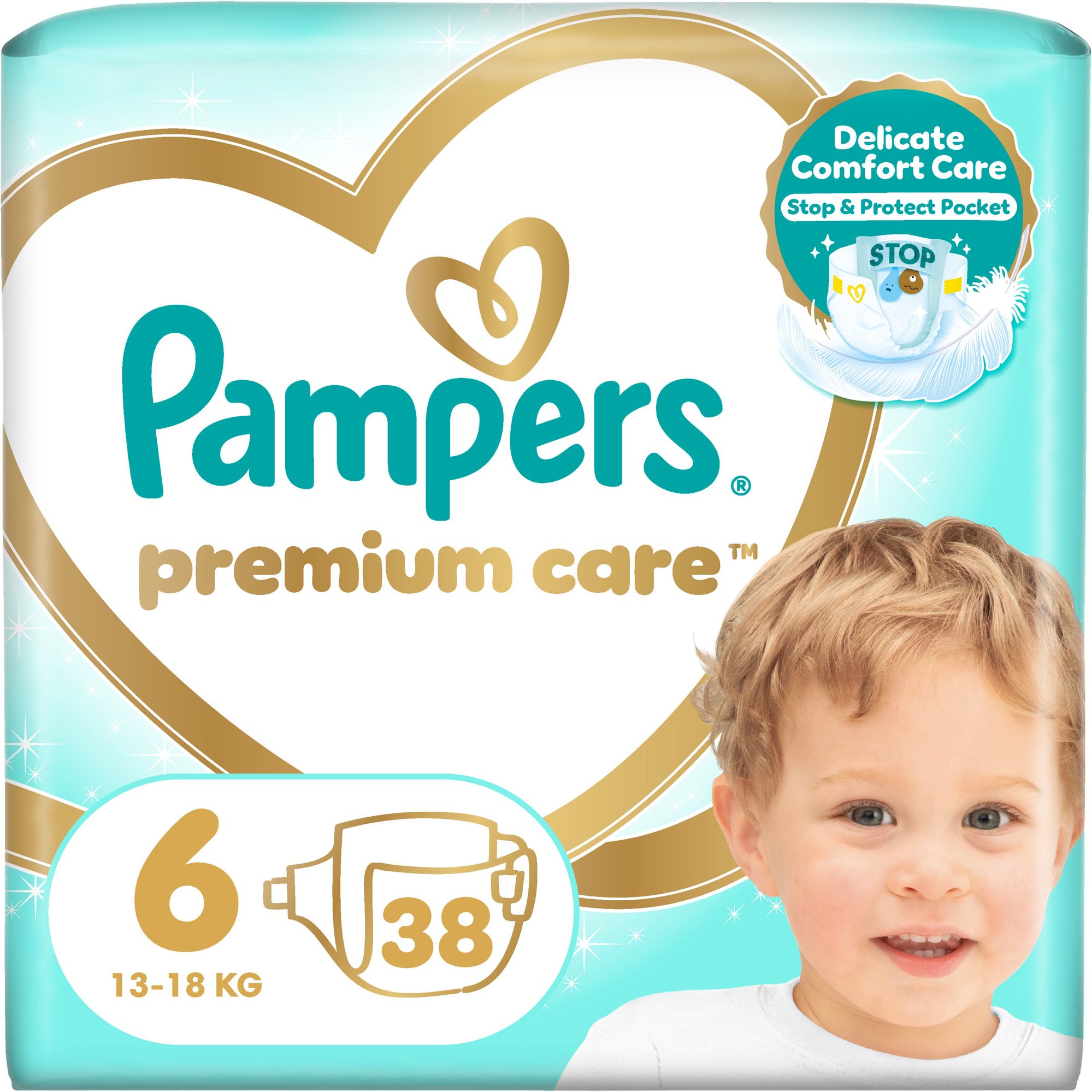 PAMPERS Premium Care veľkosť 6 (38 ks) Jednorazové plienky