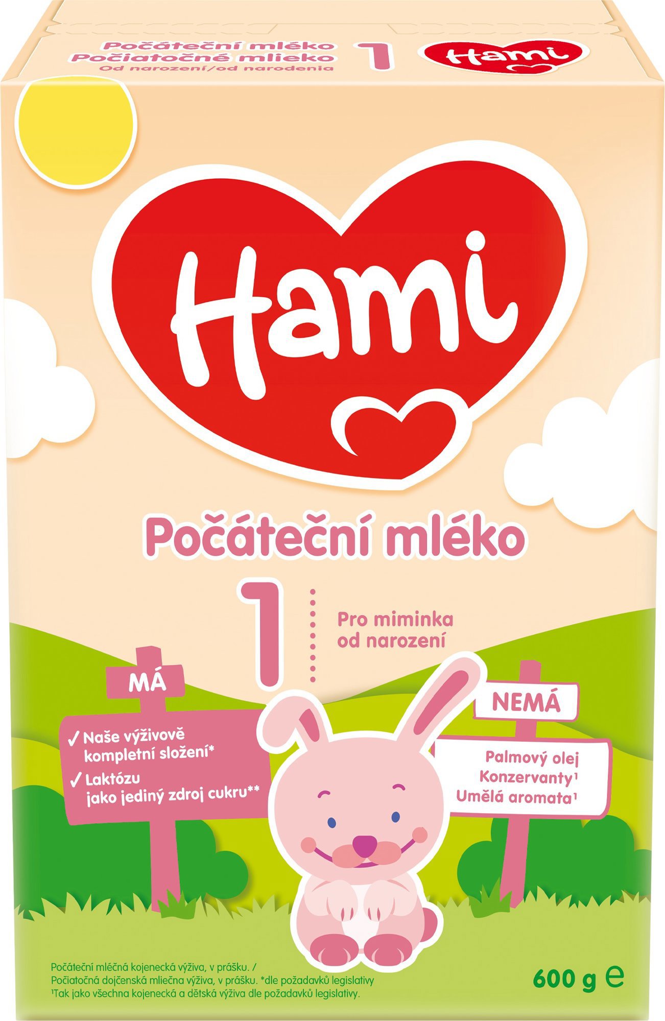 Hami Počiatočné dojčenské mlieko 0m+  600 g Dojčenské mlieko