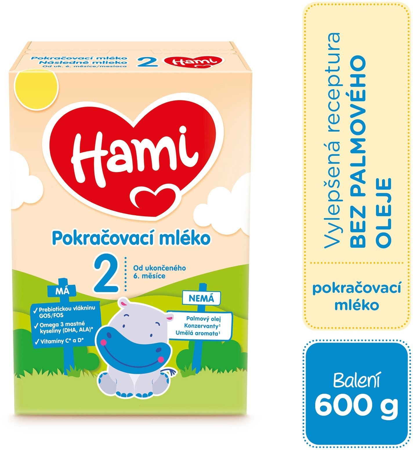 Hami Pokračovacie dojčenské mlieko 6m+  600 g Dojčenské mlieko