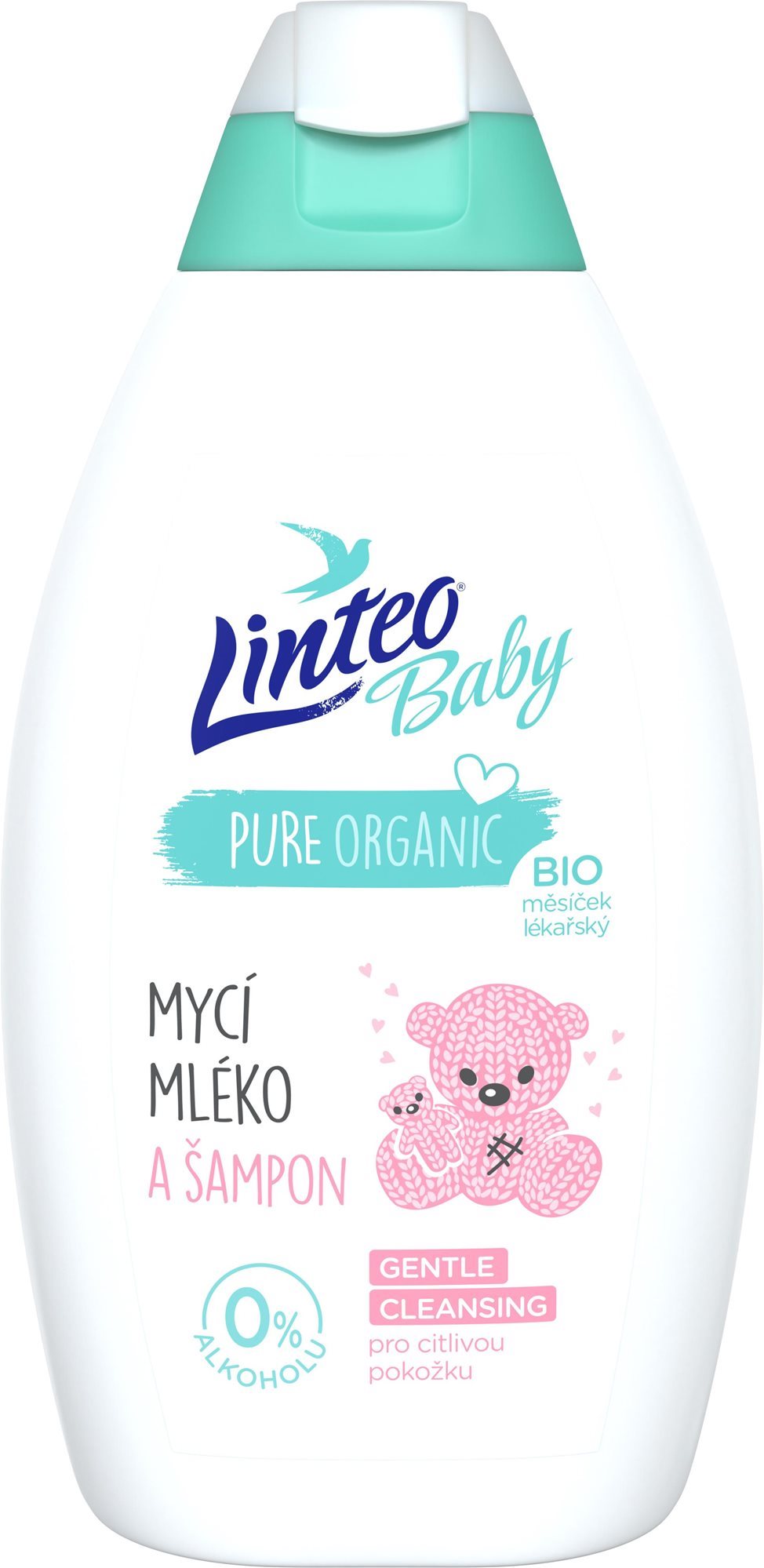 LINTEO BABY Detské umývacie mlieko a šampón 425 ml Detské mydlo