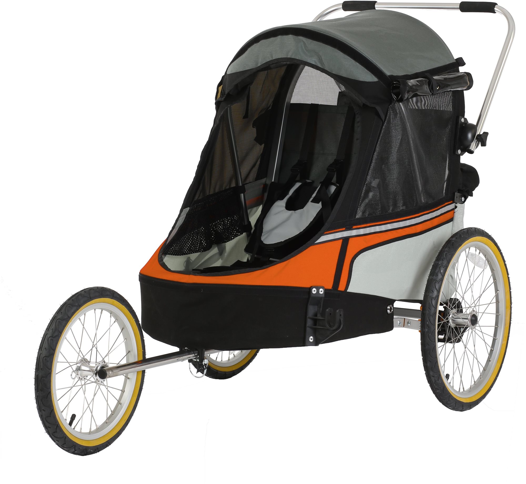 WIKE SOFTIE 3 v 1 Orange Detský vozík za bicykel