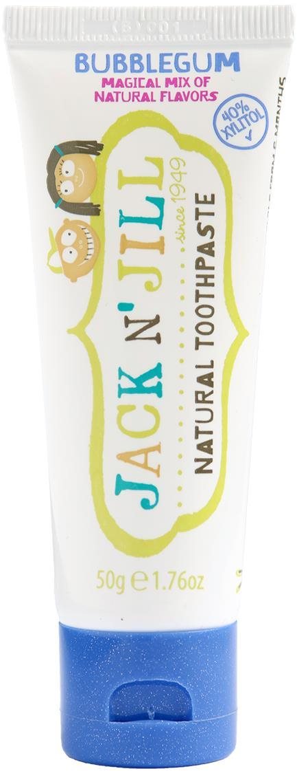Jack N' Jill Természetes fogkrém Bio BUBBLEGUM 50 g Fogkrém