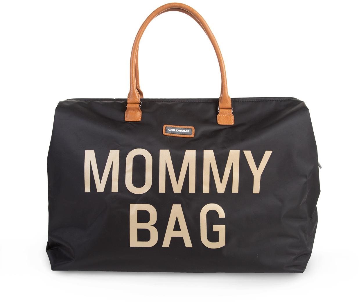 CHILDHOME Mommy Bag Black Gold Prebaľovacia taška na kočík