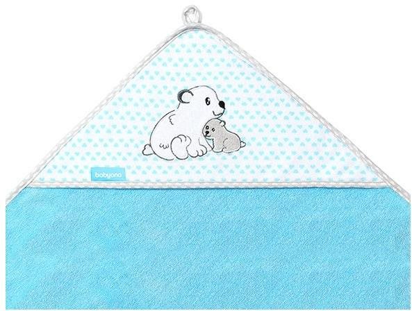 BabyOno Bambusová osuška s kapucňou 100 × 100 cm – modrá Detská...