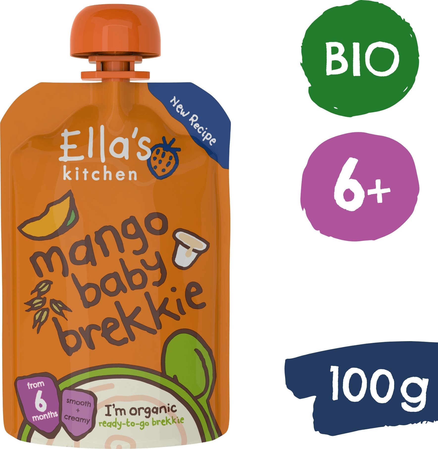 Ella's Kitchen BIO Snídaně mango a jogurt (100 g) Kapsička pro děti