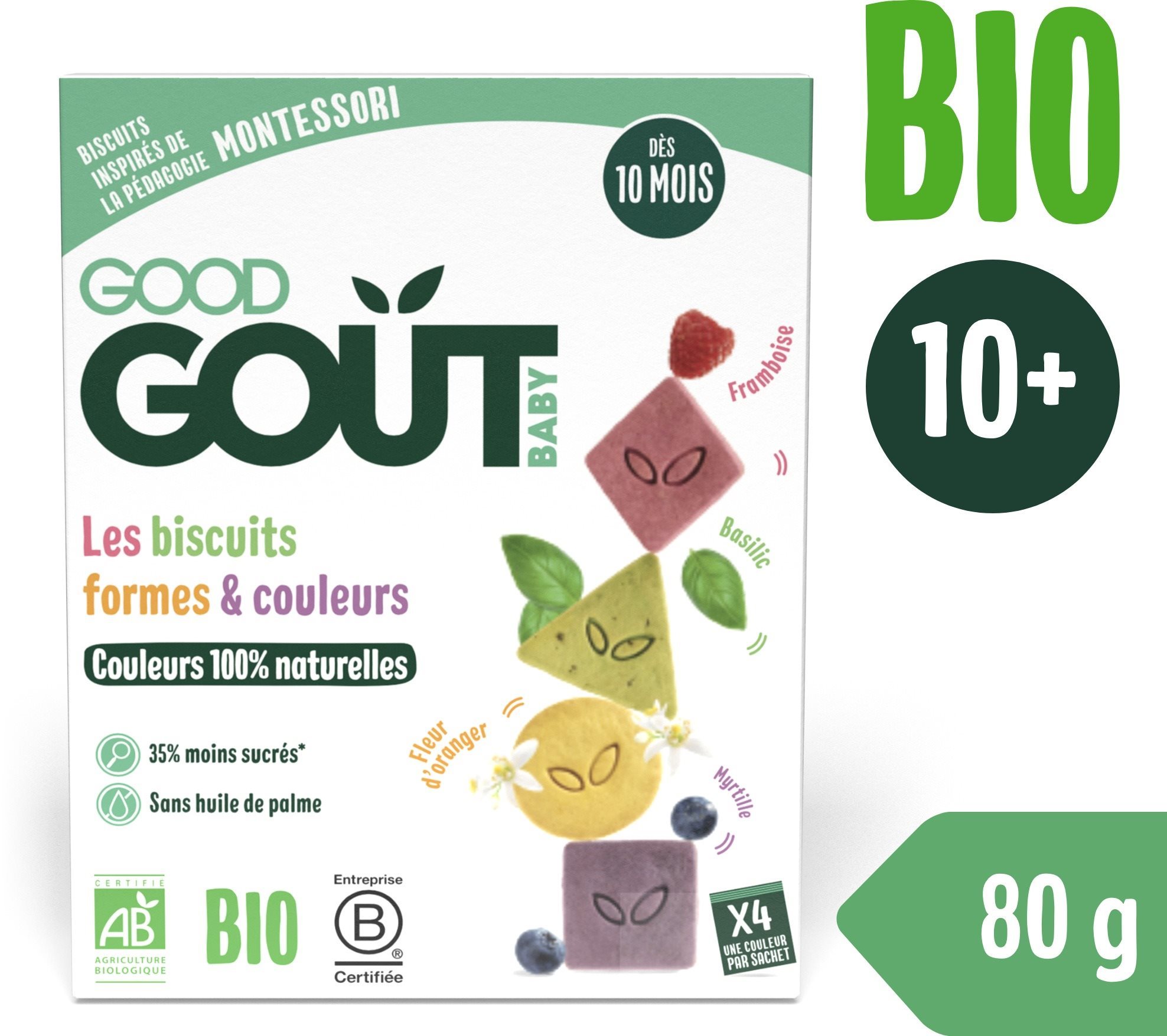 Good Gout BIO Sušenky barvy & tvary (80 g) Sušenky pro děti