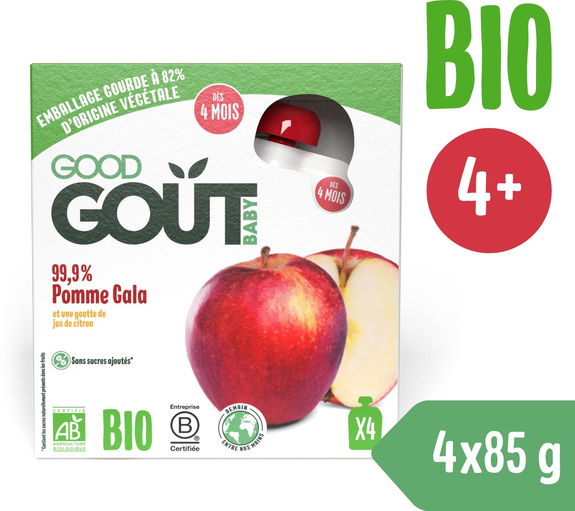 Good Gout BIO Jablko (4× 85 g) Kapsička pro děti