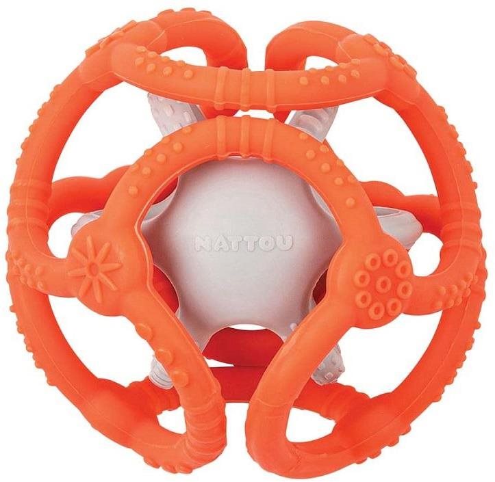 Nattou hryzadlo silikónové, lopta 2 v 1 bez BPA 10 cm,...