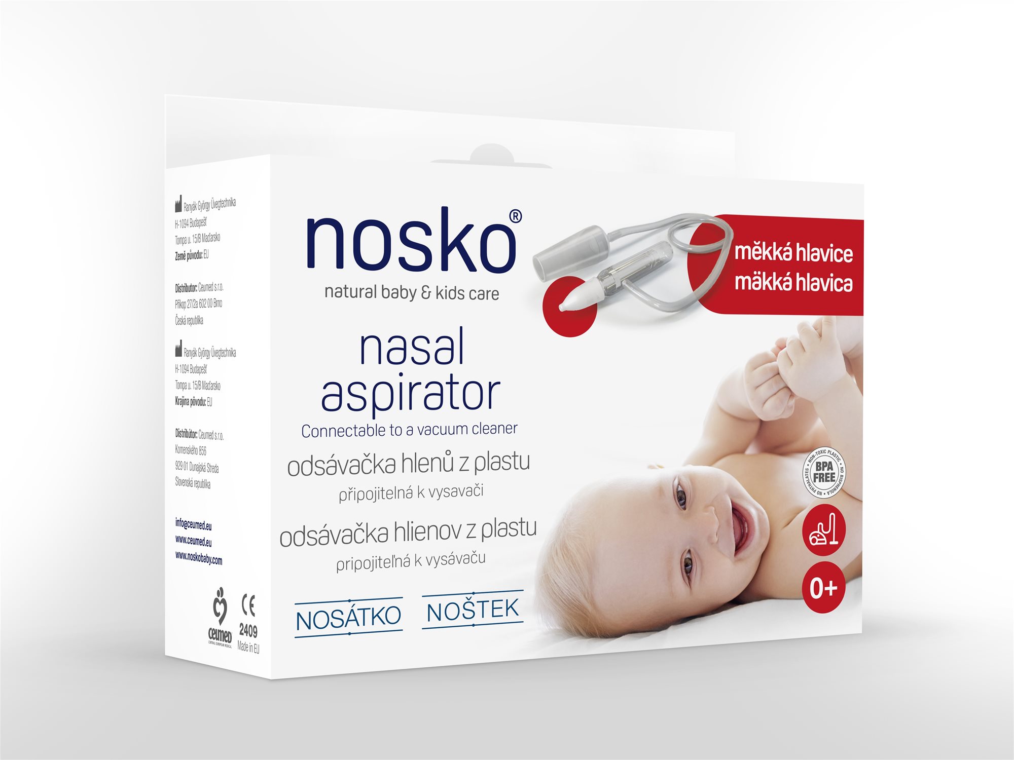 NOSKO odsávačka hlienov mäkká hlavica 0+ Odsávačka hlienov