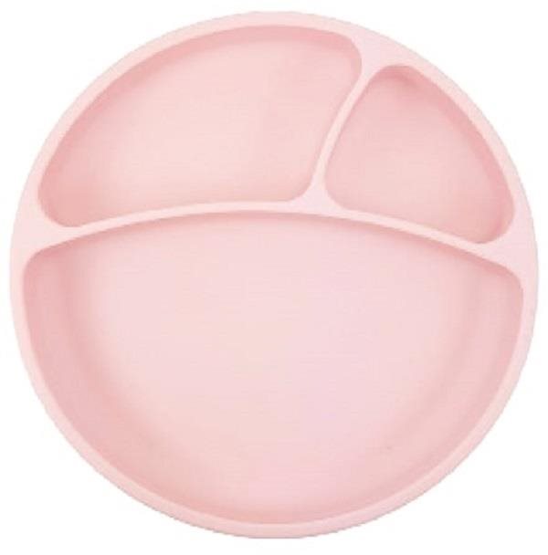 MINIKOIOI osztott, szilikon tapadókoronggal - Pink Gyerek tányér