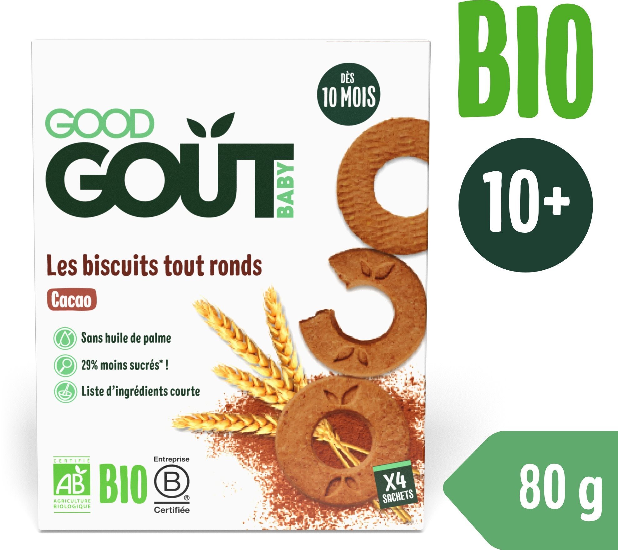 Good Gout BIO kakaós kerekek (80 g) Babakeksz