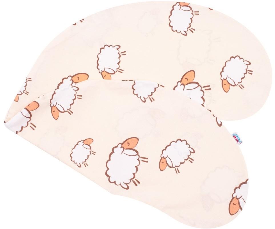 NEW BABY obliečka na dojčiaci vankúš – ovečky, béžová Obliečka na...